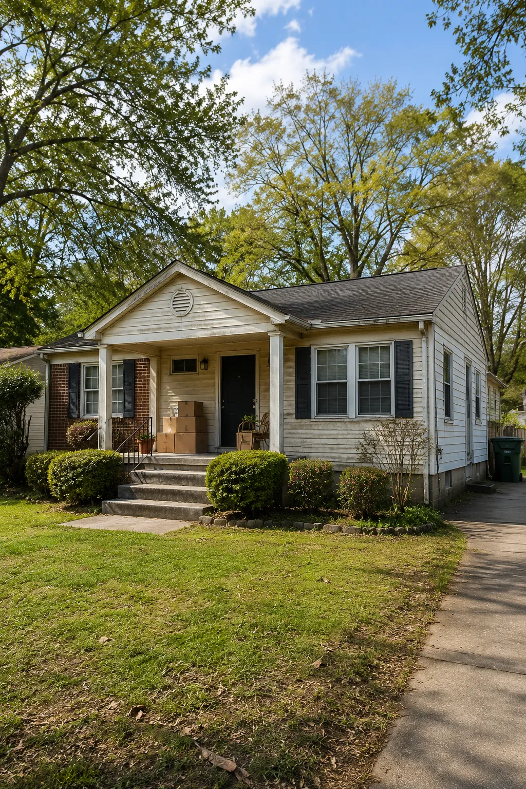 A relatable single-family home in a quiet residential neighborhood