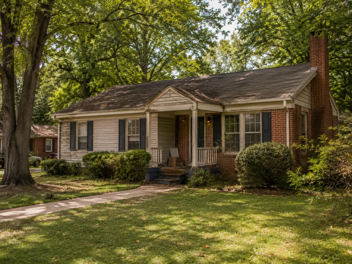 Architectural detail of a residential home exterior
