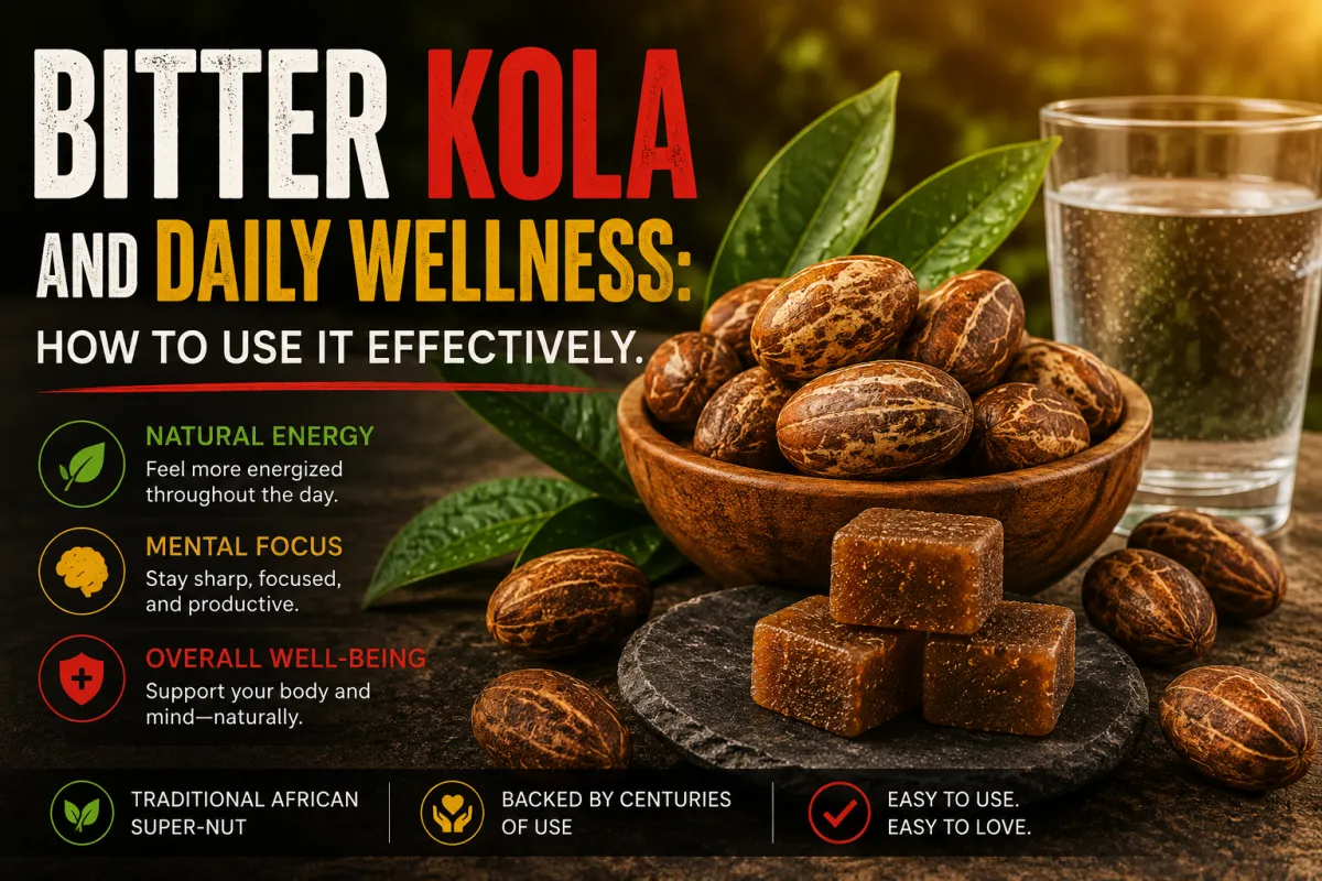 Bitter Kola daily wellness with natural gummies and botanical ingredients.