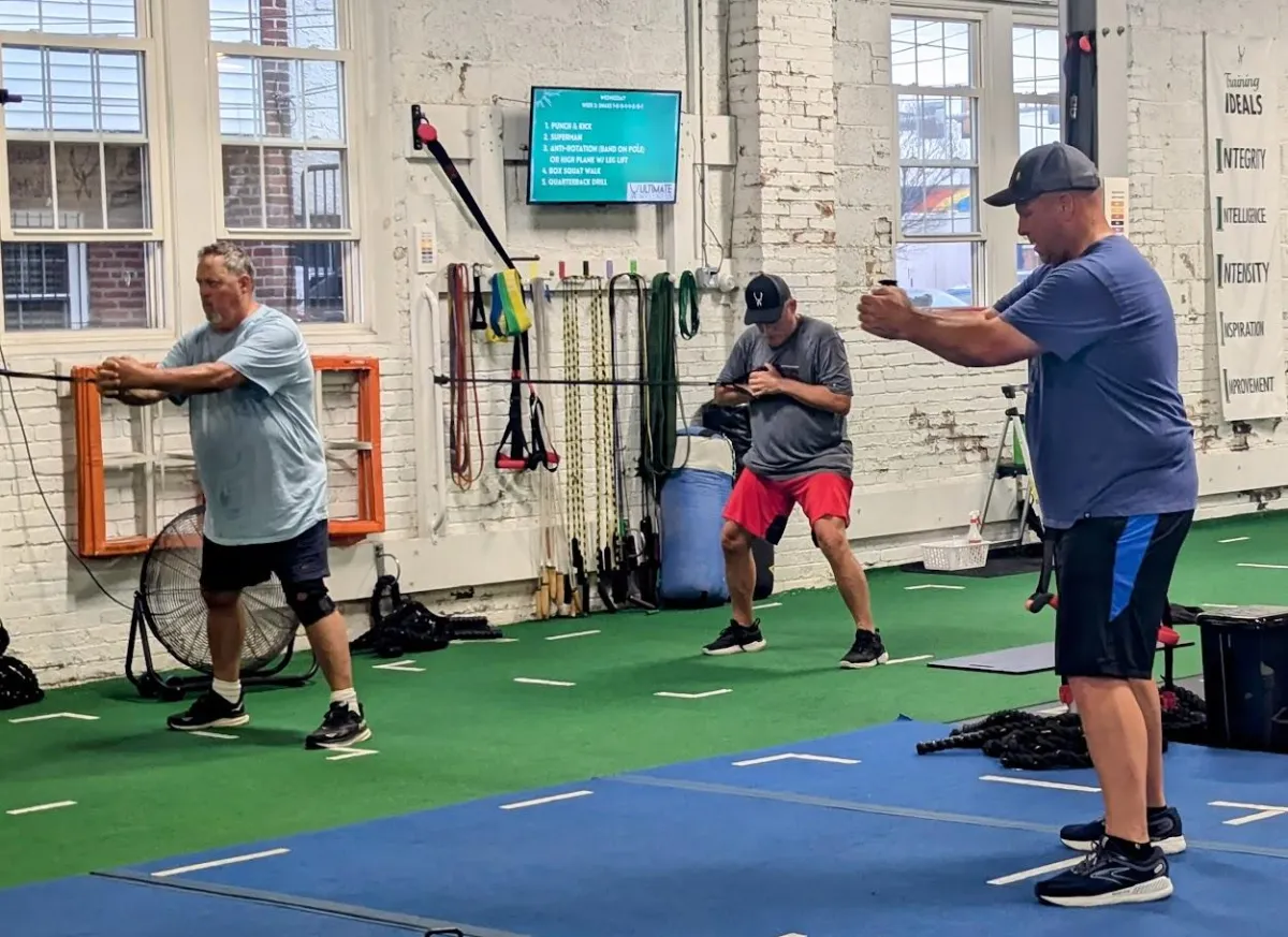 Coach-guided Movement System group fitness session at Ultimate Wellness in Havertown PA