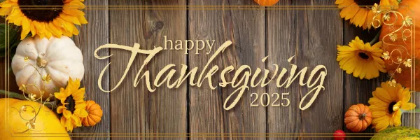 Happy Thanksgiving Banner 2025