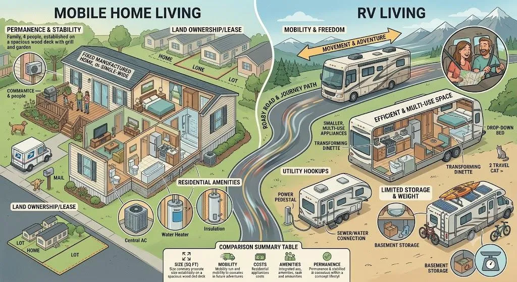 RV v. Mobile Home