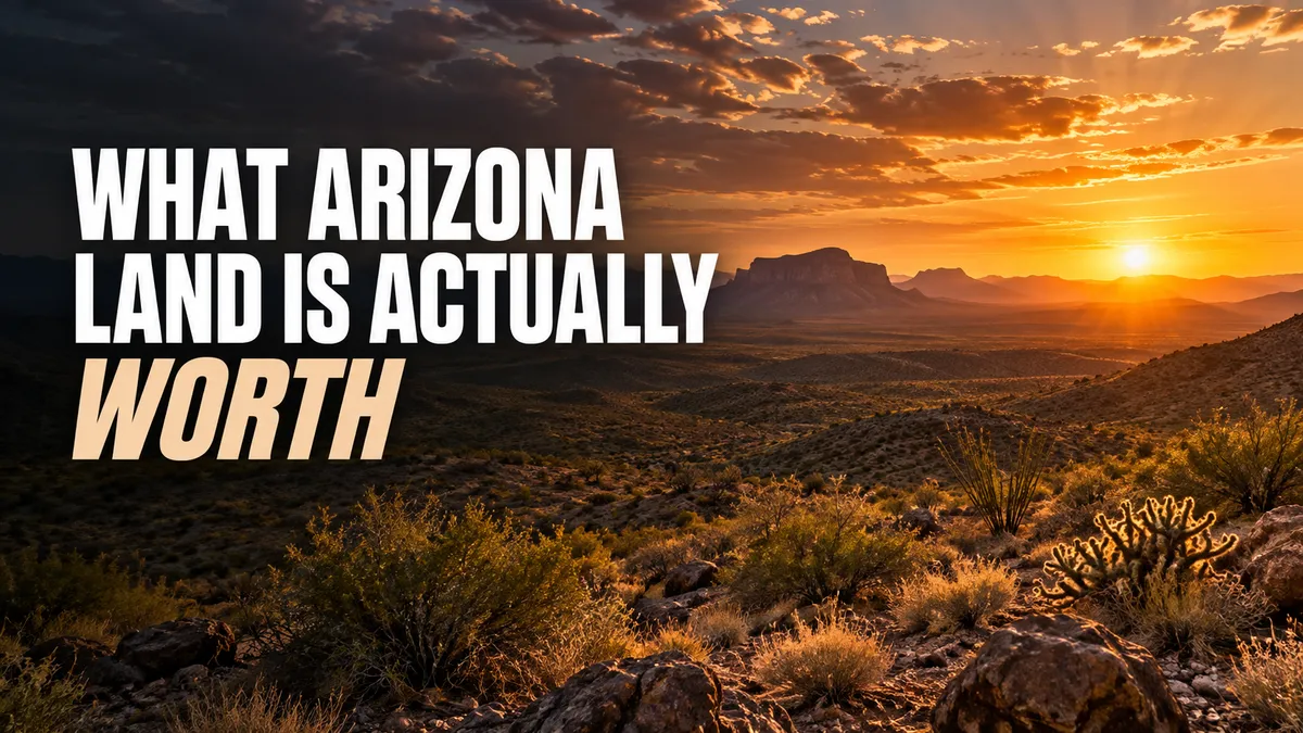 WHAT ARIZONA LAND IS ACTUALLY WORTH RIGHT NOW, ACCORDING TO THE GOVERNMENT'S OWN NUMBERS