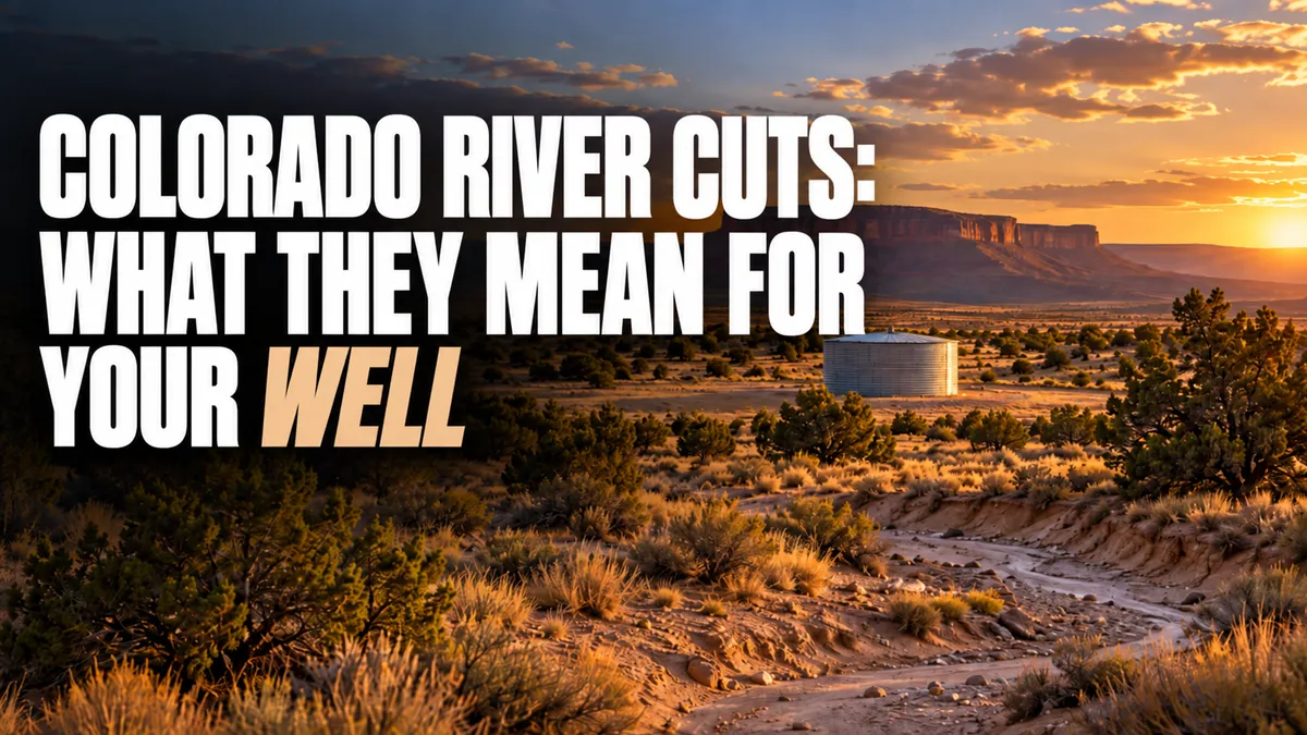 ARIZONA JUST TOOK THE BIGGEST COLORADO RIVER CUT IN THE WEST: What It Means If Your Land Runs on a Well or a Water Tank