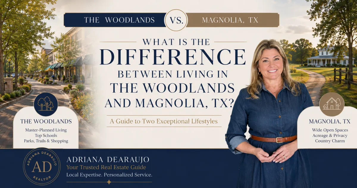 What Is the Difference Between Living in The Woodlands and Magnolia, TX?