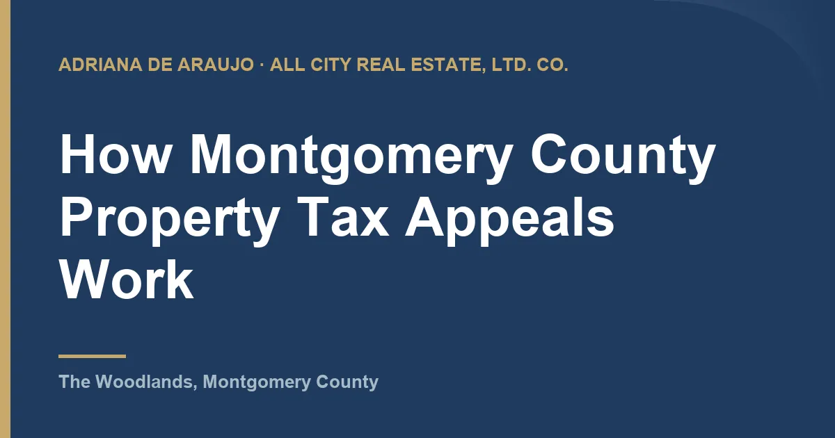 How Montgomery County Property Tax Appeals Work