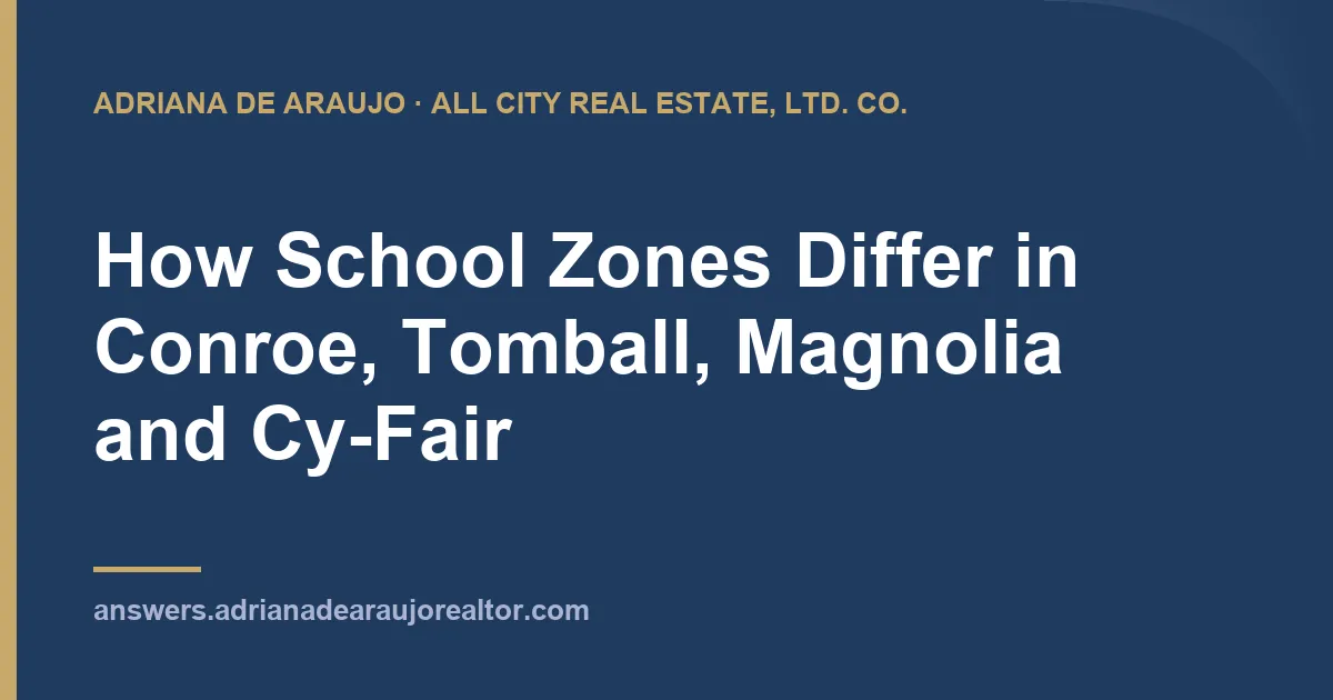 How School Zones Differ in Conroe, Tomball, Magnolia and Cy-Fair