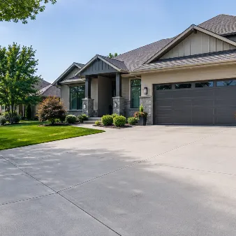 omaha home with well cared for concrete