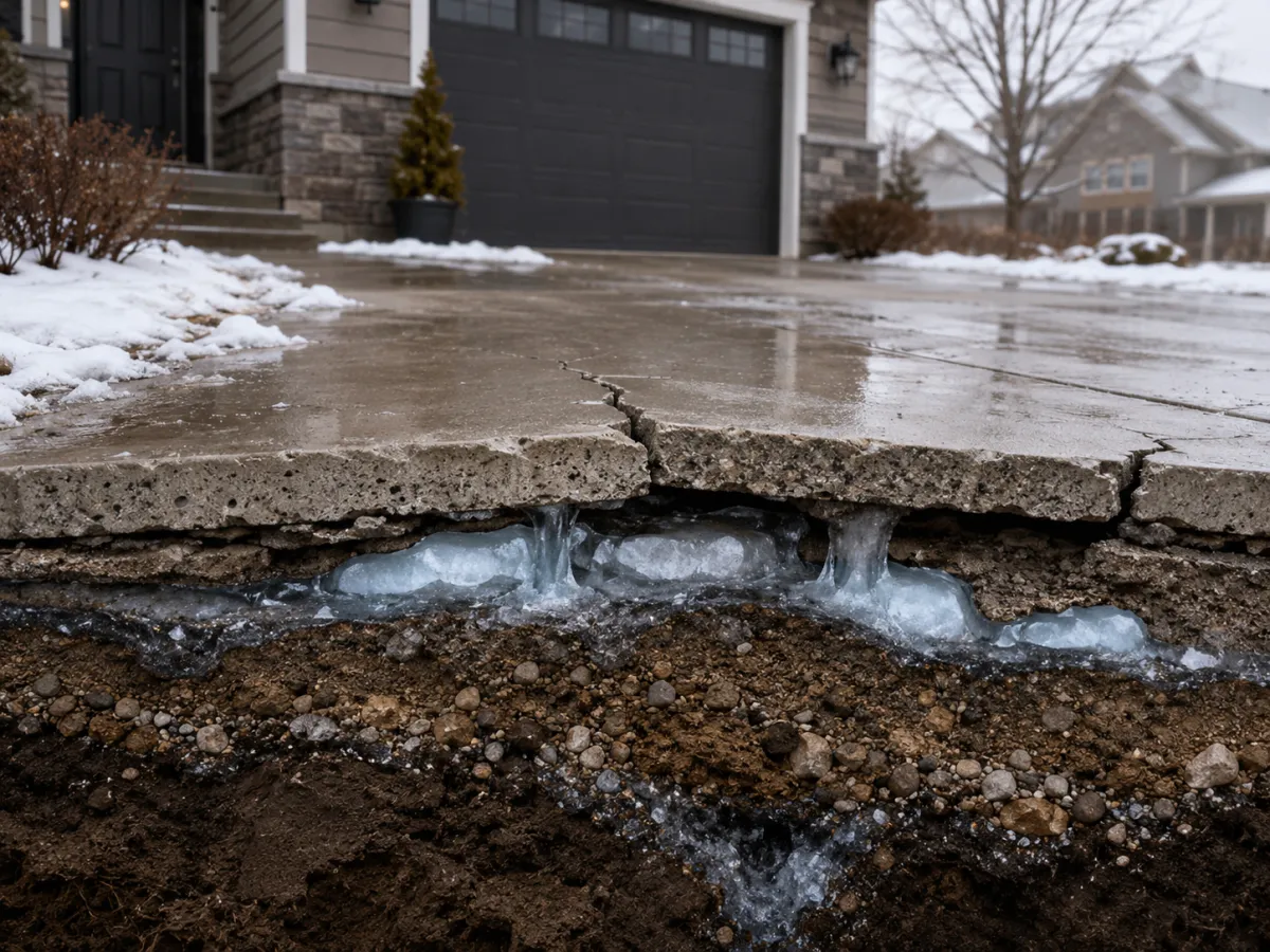 broken slab concrete driveway