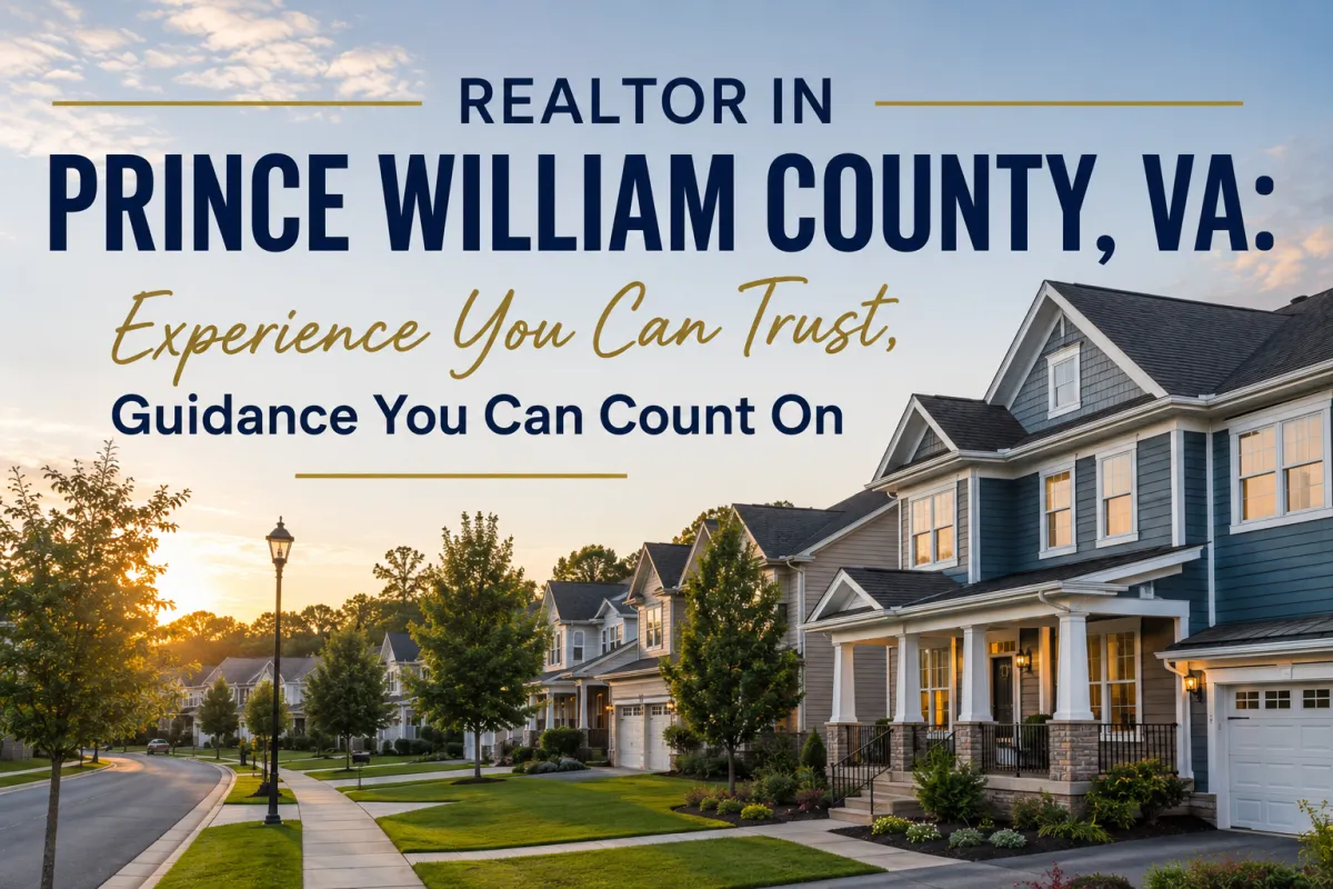 Trusted Realtor in Prince William County, VA helping buyers and sellers across Prince William, Fairfax, Arlington, Woodbridge, Burke, Manassas, and Stafford.