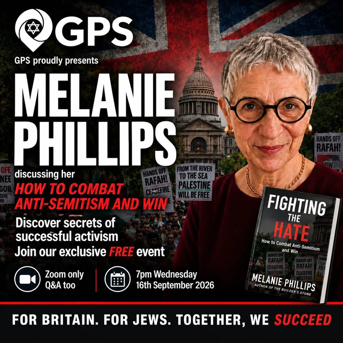 GPS poster for the Melanie Phillips discussion