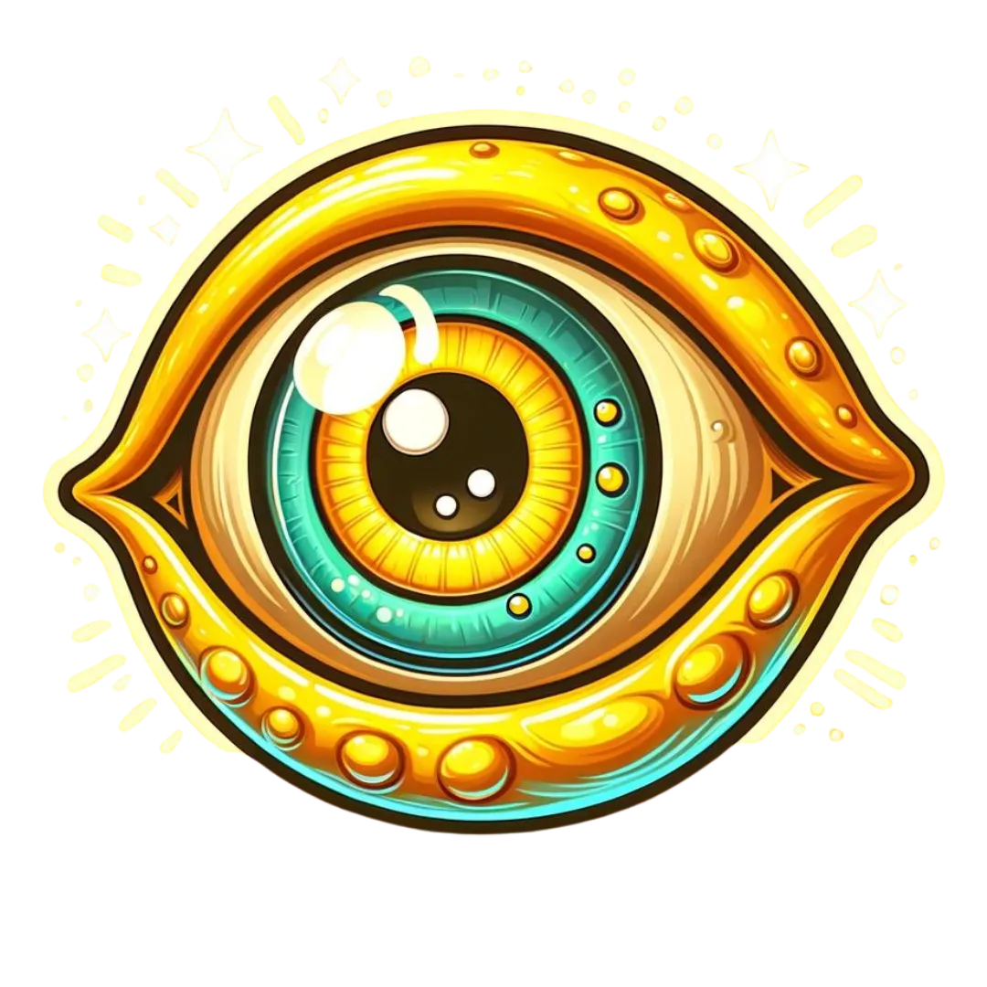 cartoon eye logo