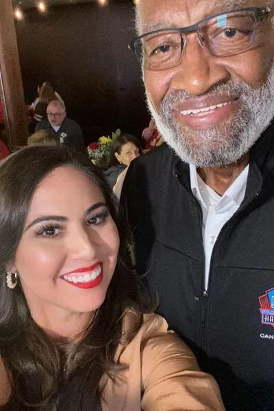 Adriana Davalos with Bobby Bell, Influencer and Sports Marketing