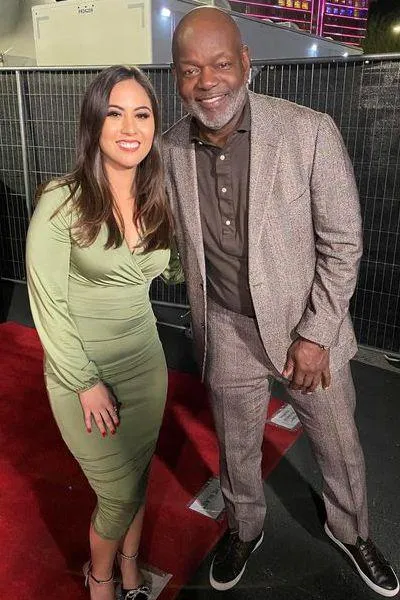 Emmitt Smith in Event with Social Media Influencer Adriana Davalos
