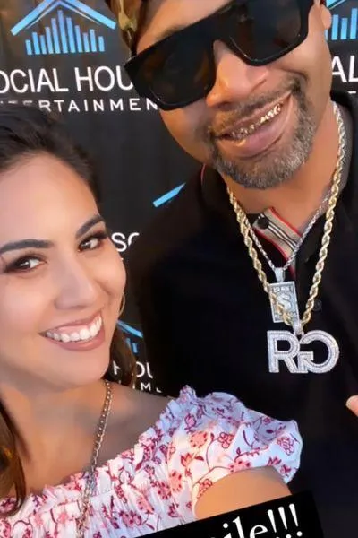 Social Media Influencer Adriana Davalos with Juvenile at Concert