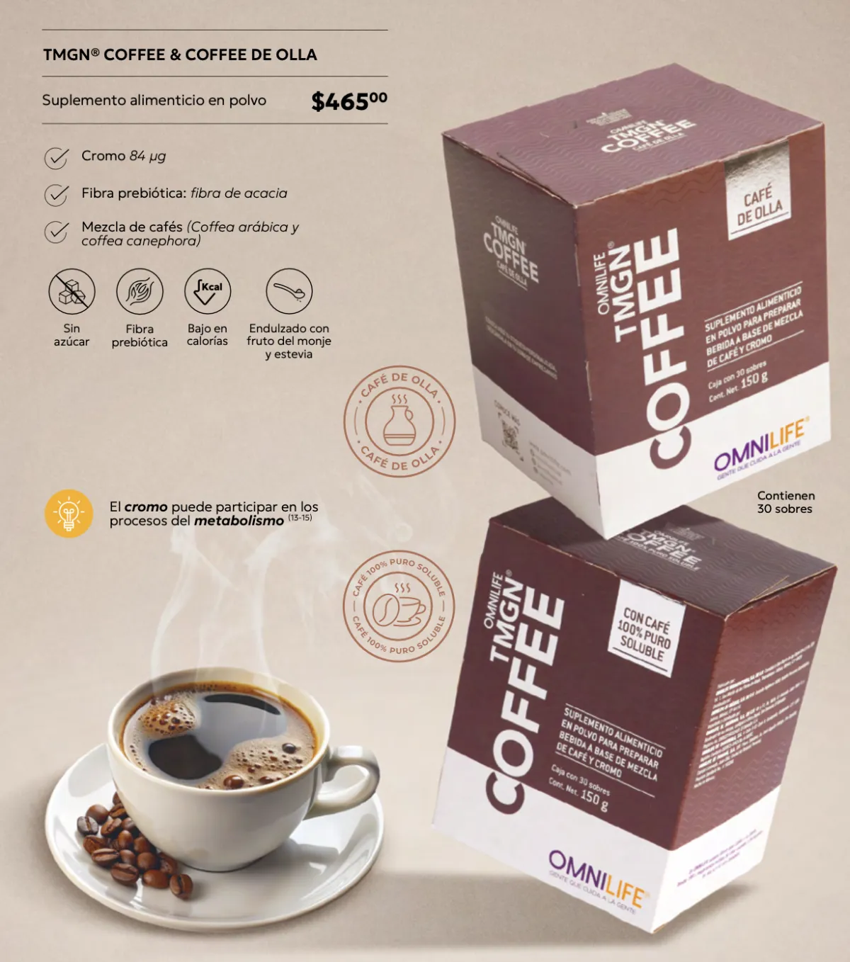 TMGN Coffee suplemento alimenticio omnilife