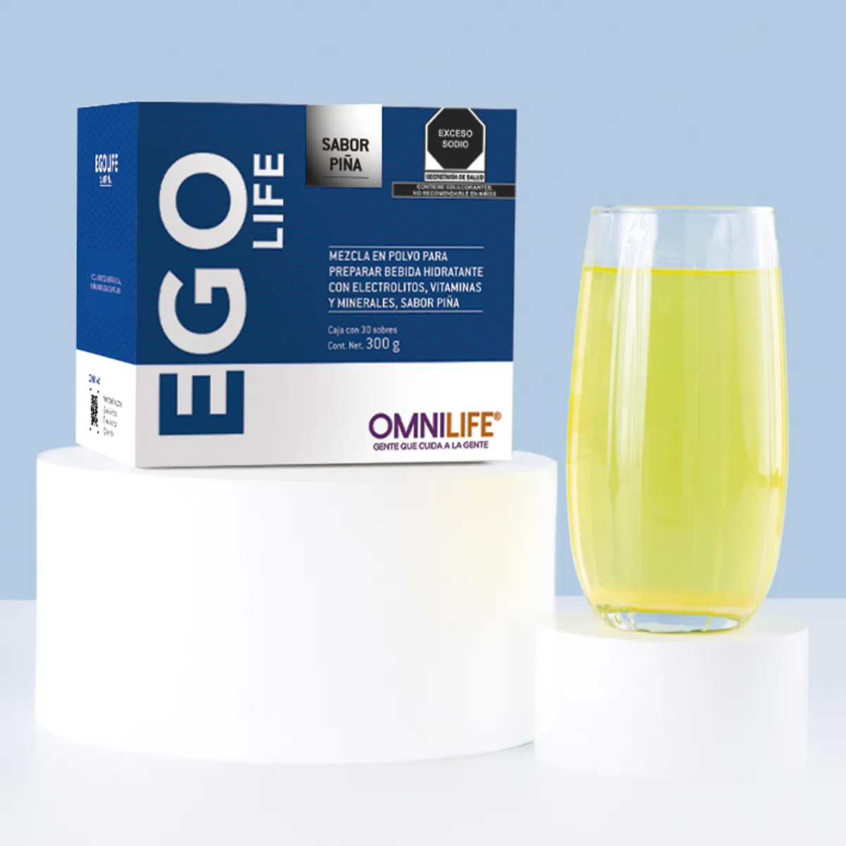 Bebida isotónica Ego Life Supreme de Omnilife en polvo sabor piña