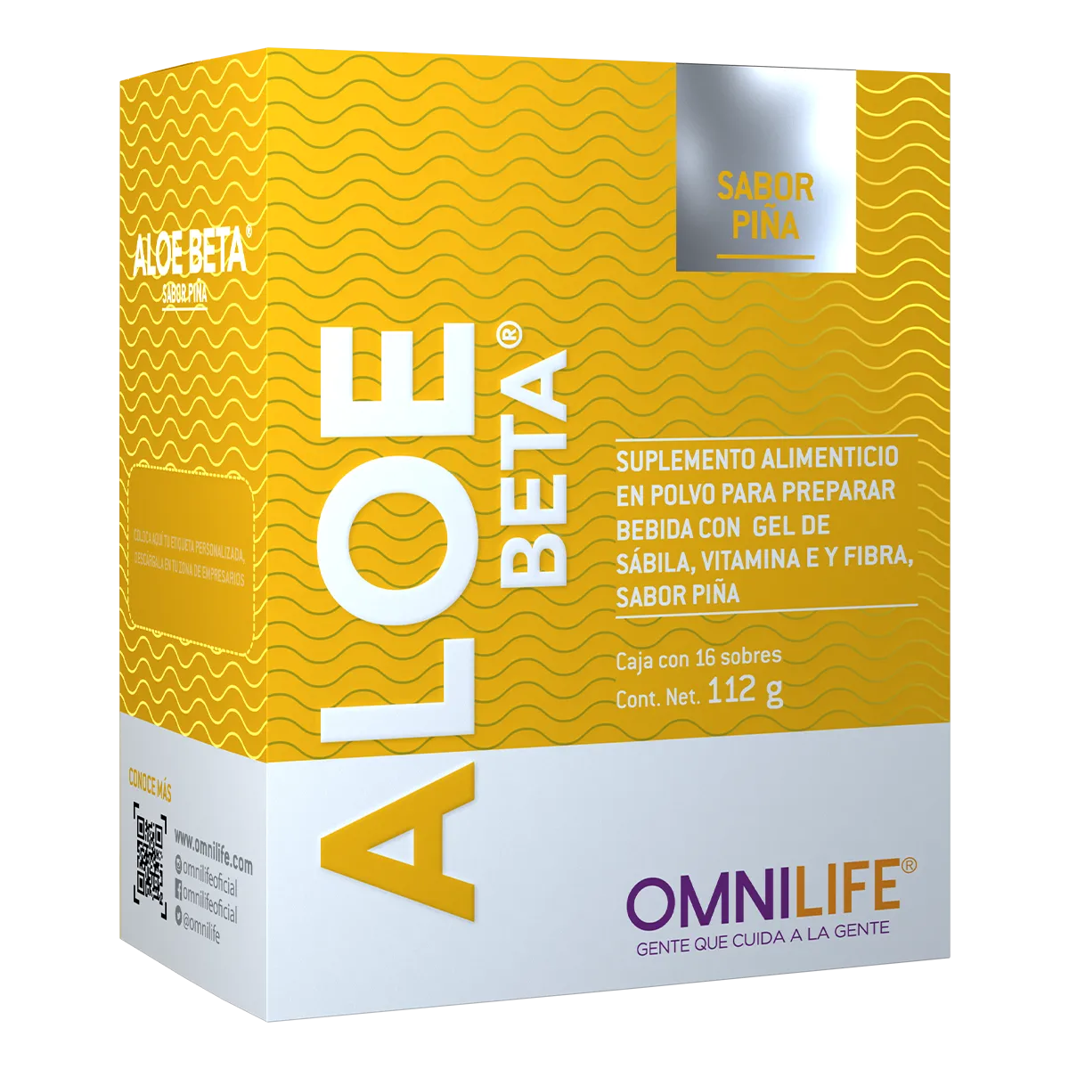 Bebida micelizada Aloe Beta Supreme de Omnilife sabor limón natural