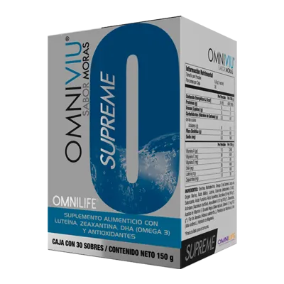 Suplemento nutricional para la vista Omniviu Supreme de Omnilife sabor moras