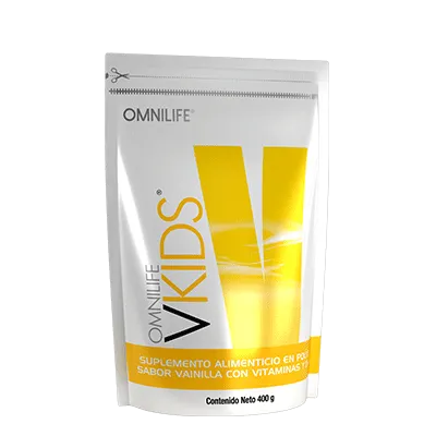 Malteada nutricional infantil Vkids de Omnilife sabor chocolate cremoso
