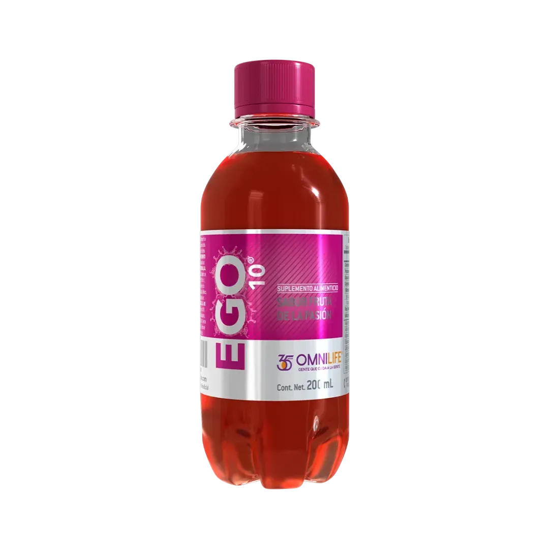 Bebida energética líquida Ego 10 de Omnilife sabor frutas tropicales