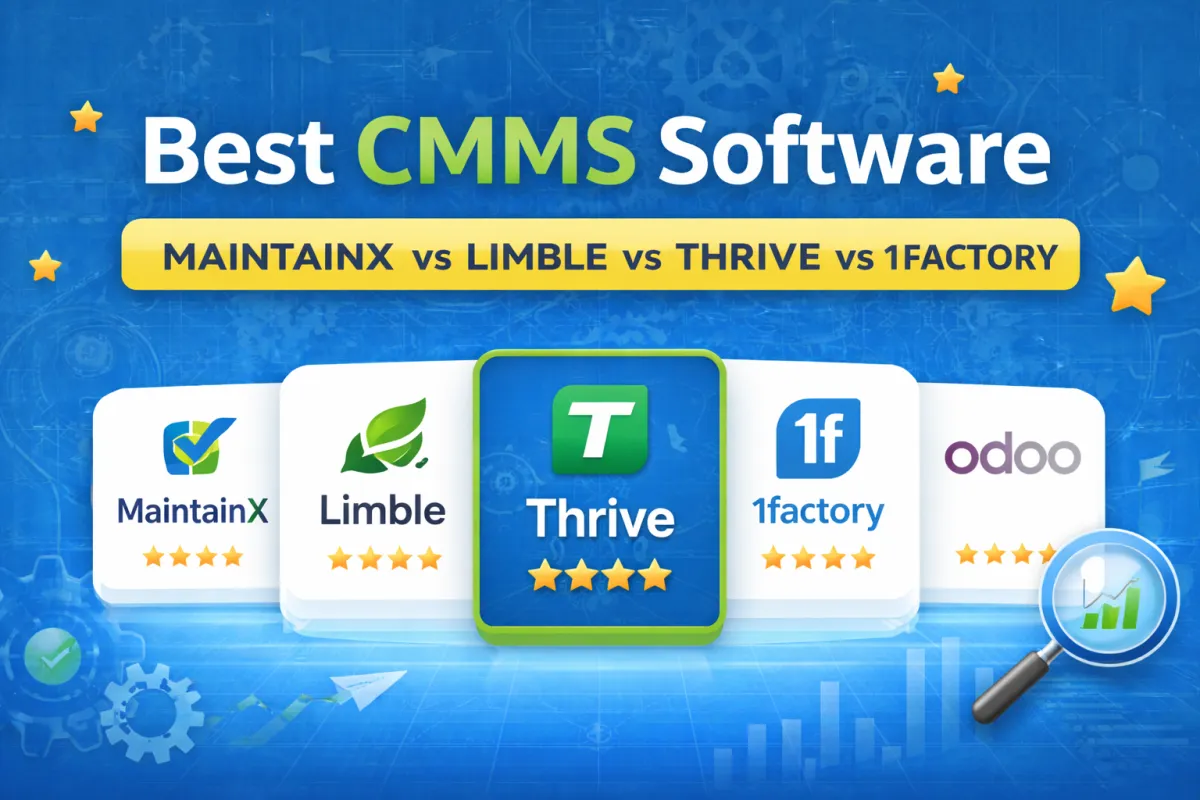 Thrive vs. MaintainX vs. Limble CMMS vs. Odoo vs. 1factory
