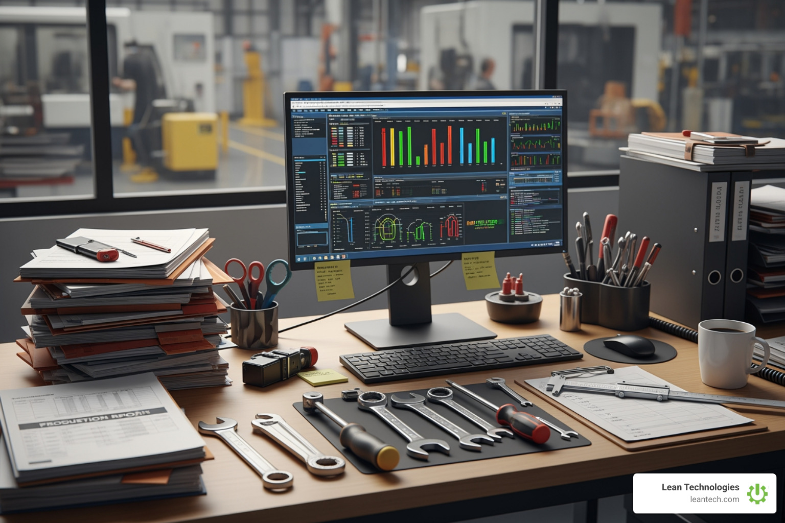 manufacturing supervisor desk - manual process vs automated process