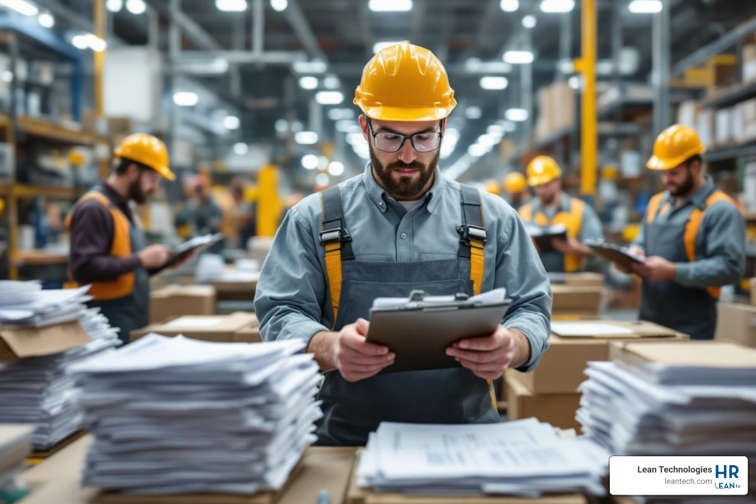 manufacturing shop floor with clipboards and paper logs - Smart manufacturing platform