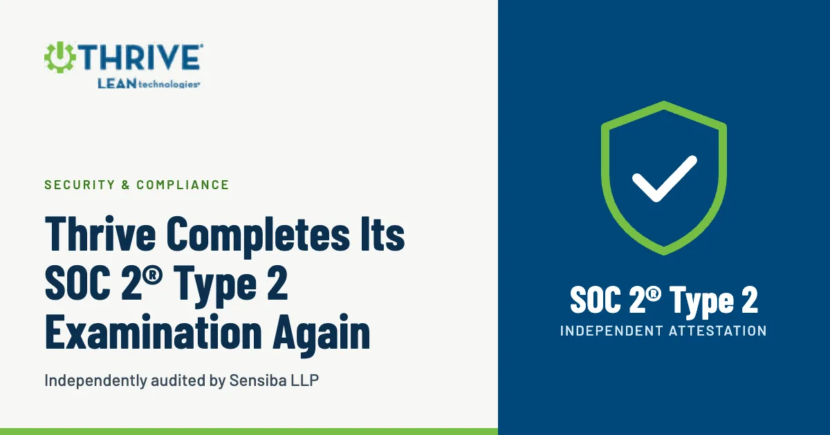 Thrive Completes SOC 2 Type 2 Examination Again: What It Means for Your Plant's Data