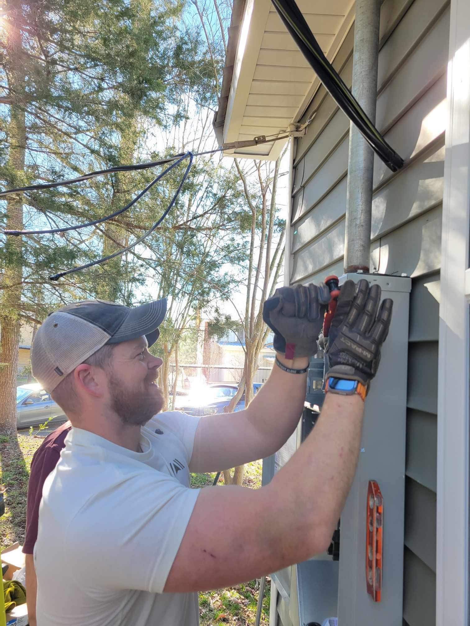 a group of wind turbines on a cloudy day