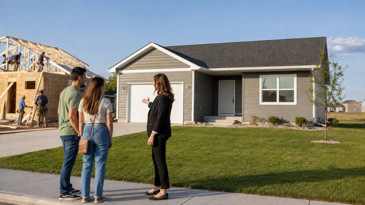 Home buyer looking at home