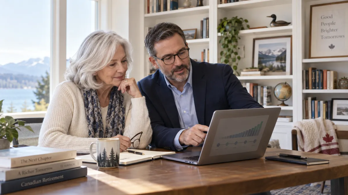 Canadian retirees reviewing investment timing and home equity options