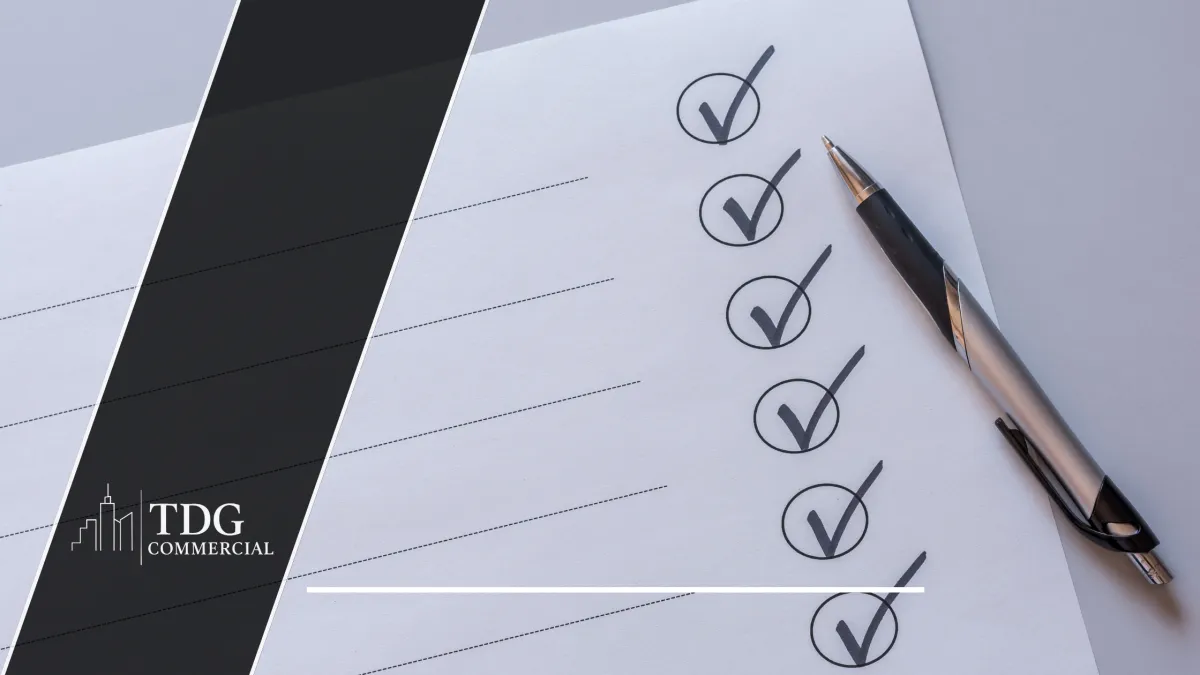 CRE due diligence checklist in sequence Rochester MI