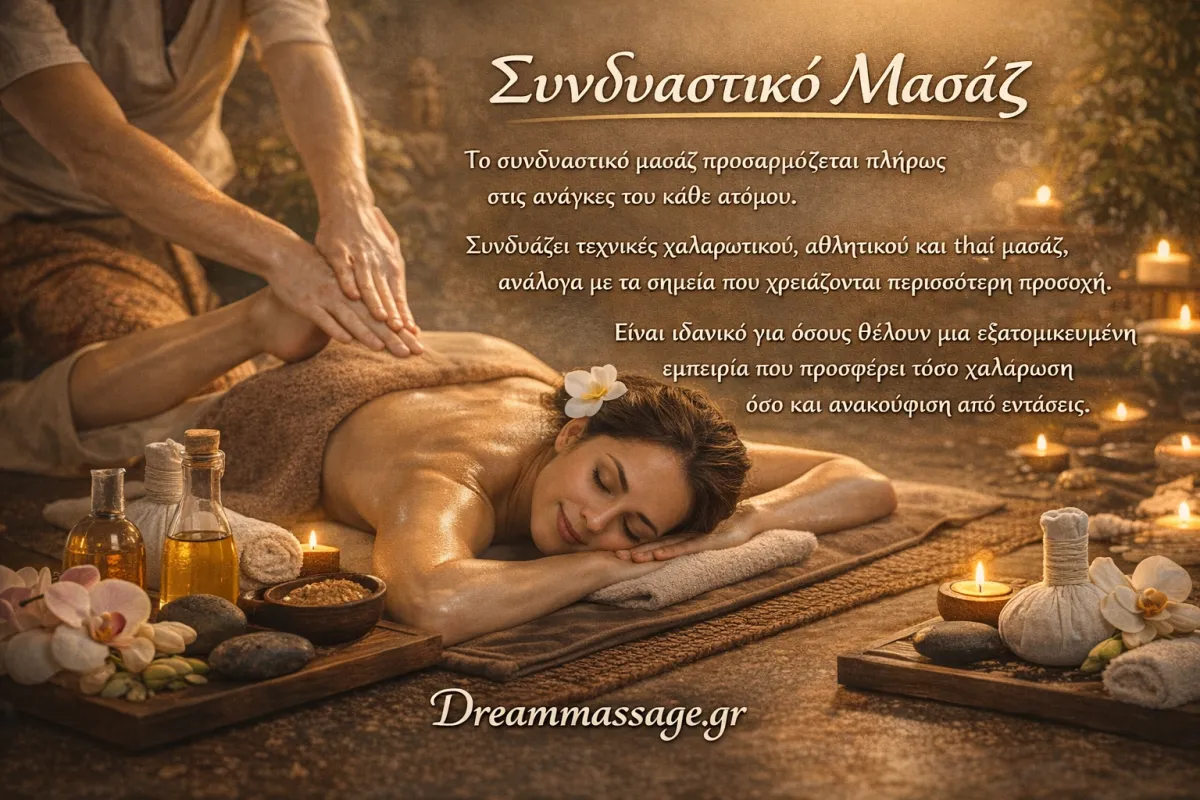 Συνδυαστικό μασάζ με λάδι και παραδοσιακές πιέσεις 