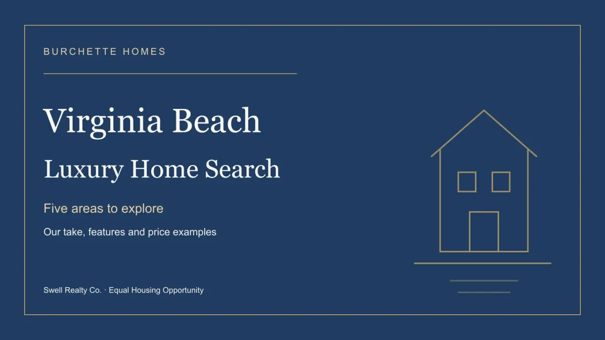 Burchette Homes illustrated cover for the Virginia Beach luxury home search article