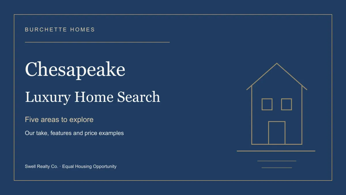 Burchette Homes illustrated cover for the Chesapeake luxury home search article