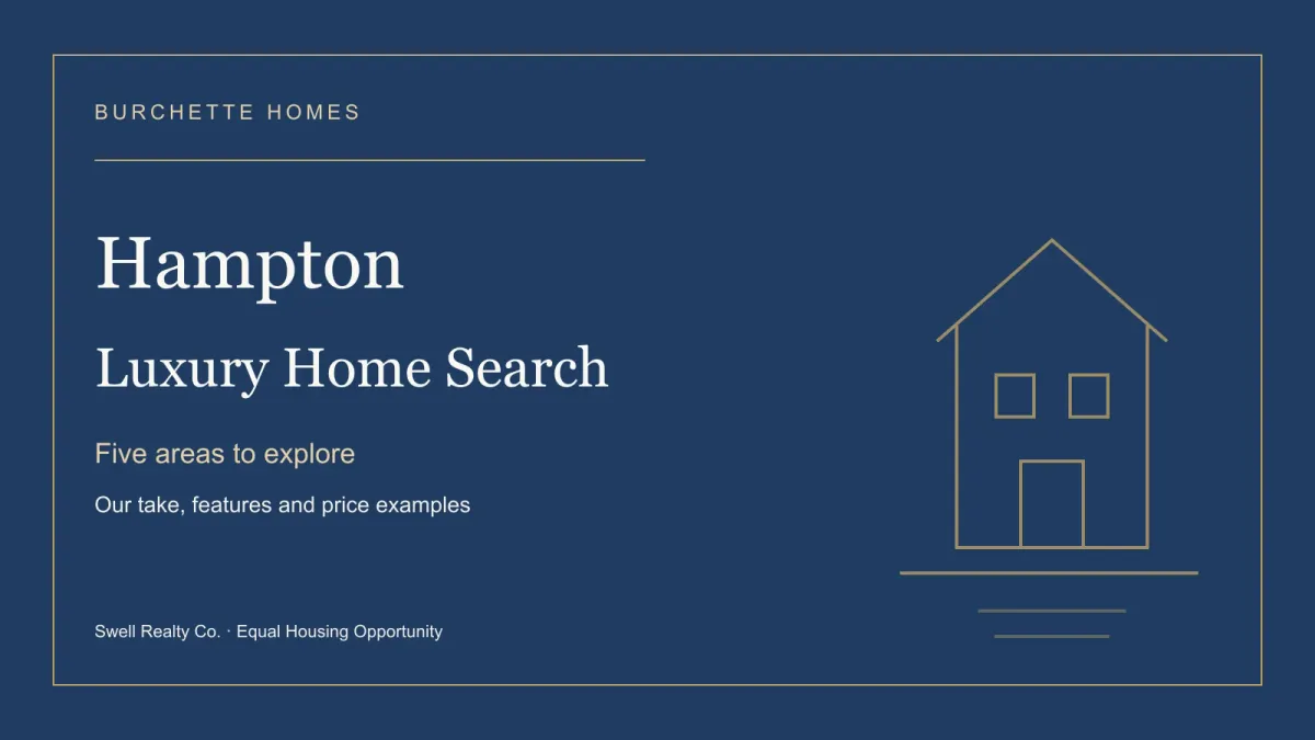 Burchette Homes illustrated cover for the Hampton luxury home search article