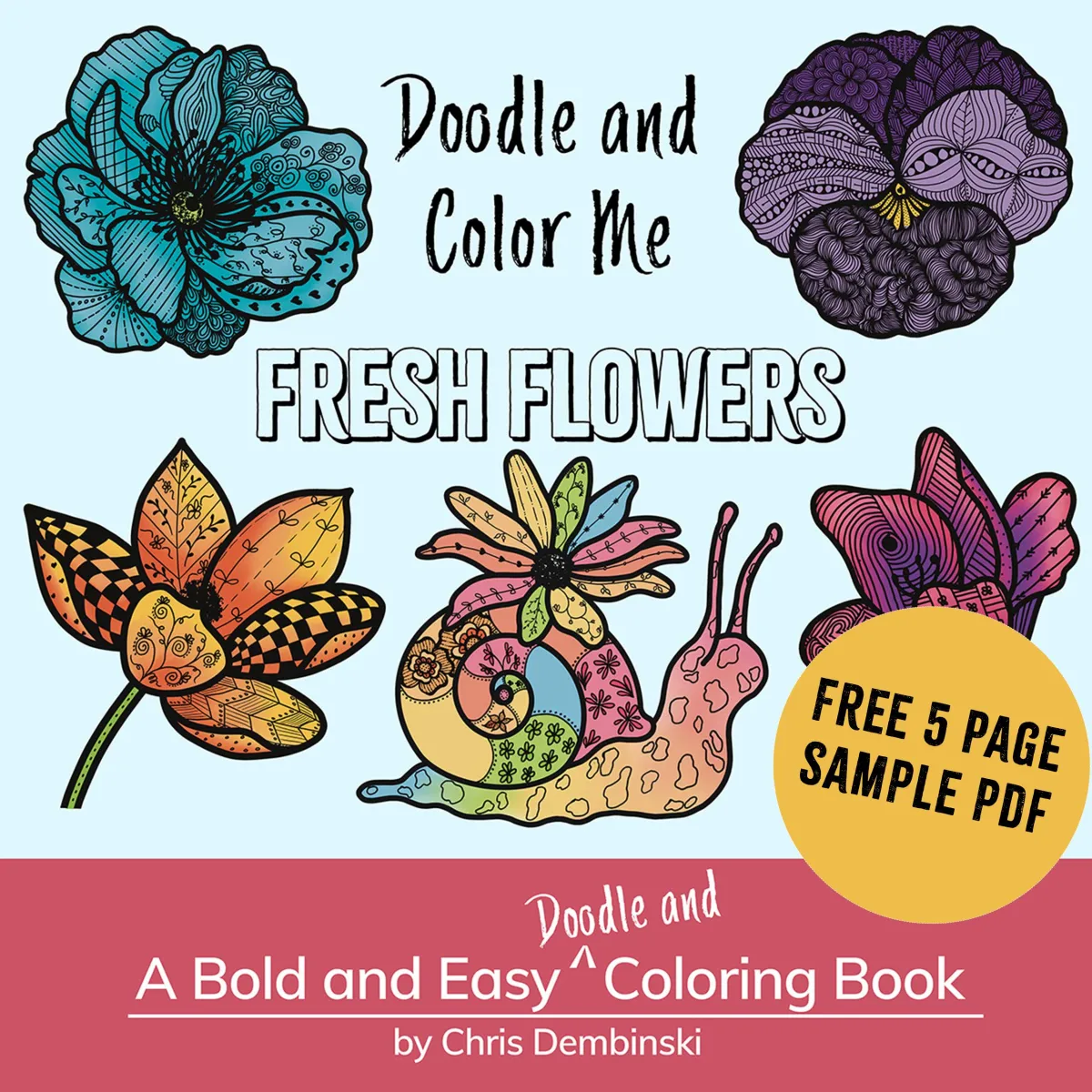 Free 5 page Doodle and Color Me Sample pd