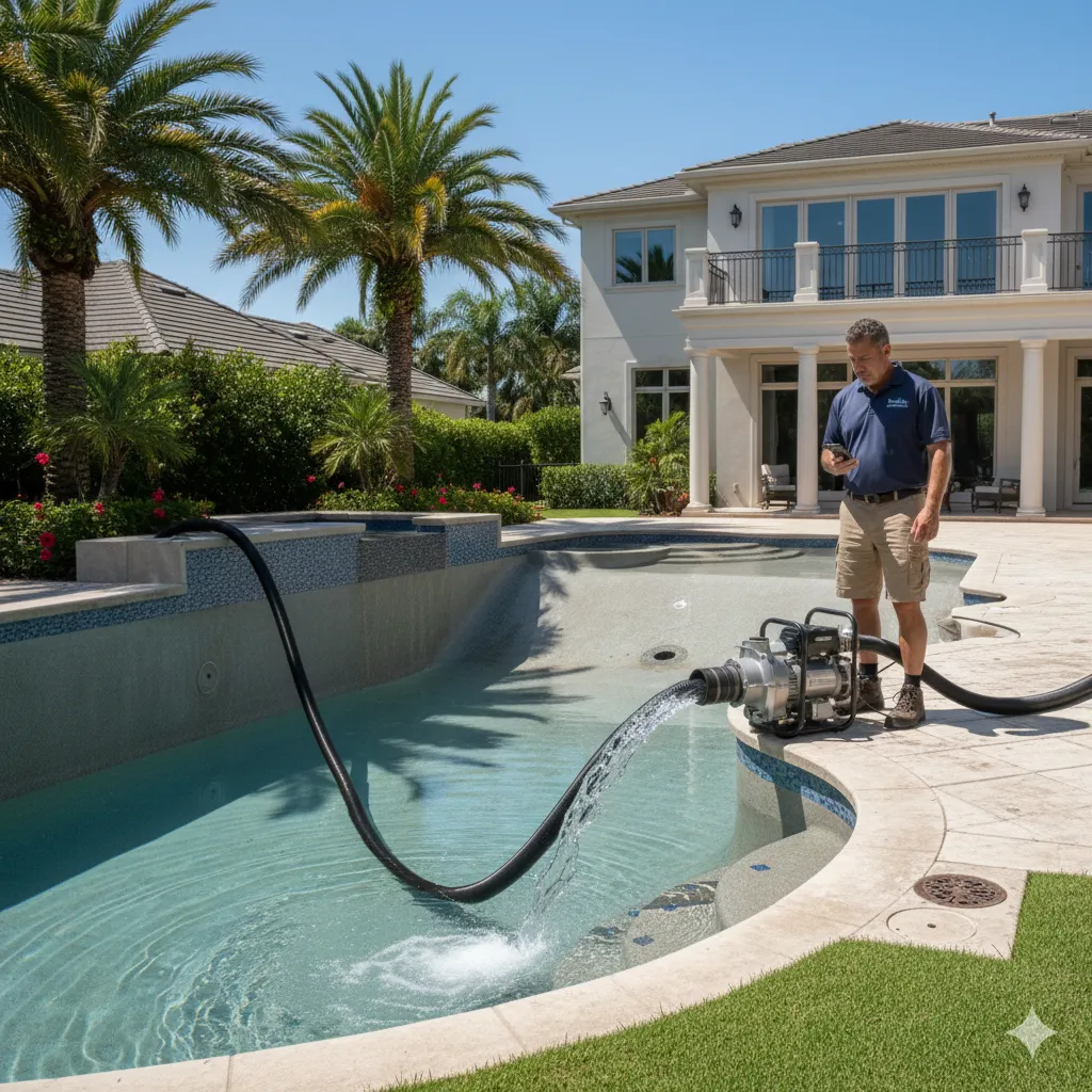 Pool Draining in Denton, Texas