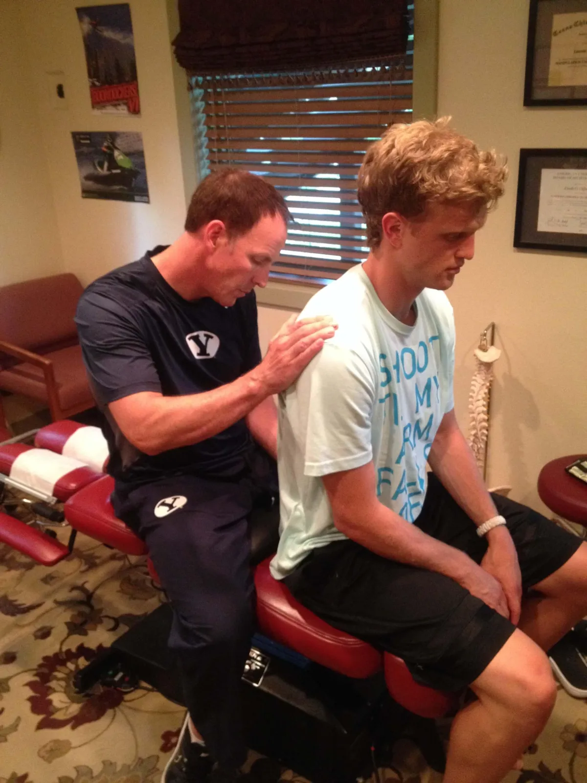 chiropractor with athlete