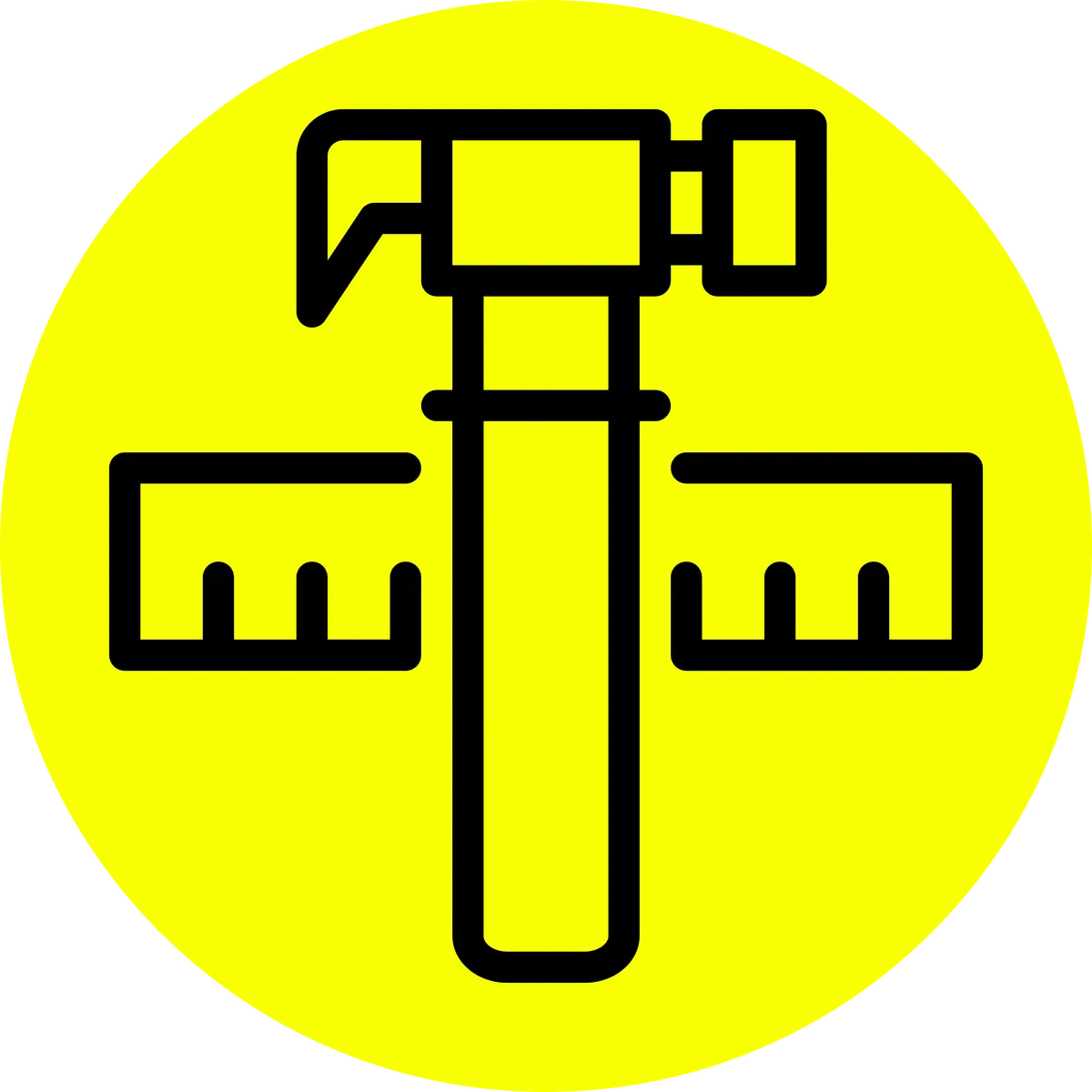 Hammer and ruler icon