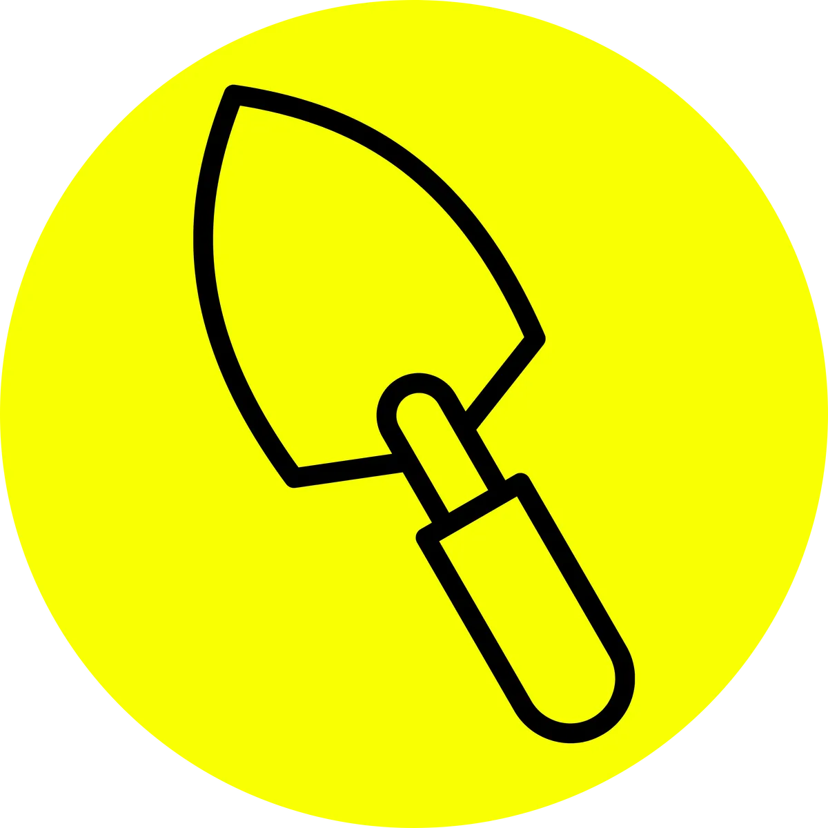Concrete finishing trowel icon