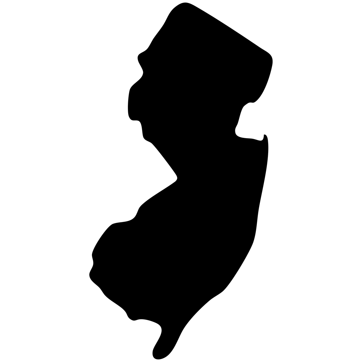 Silhouette of New Jersey