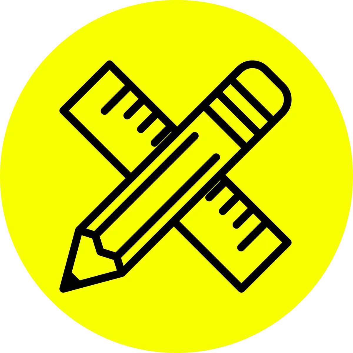 Pencil and ruler icon