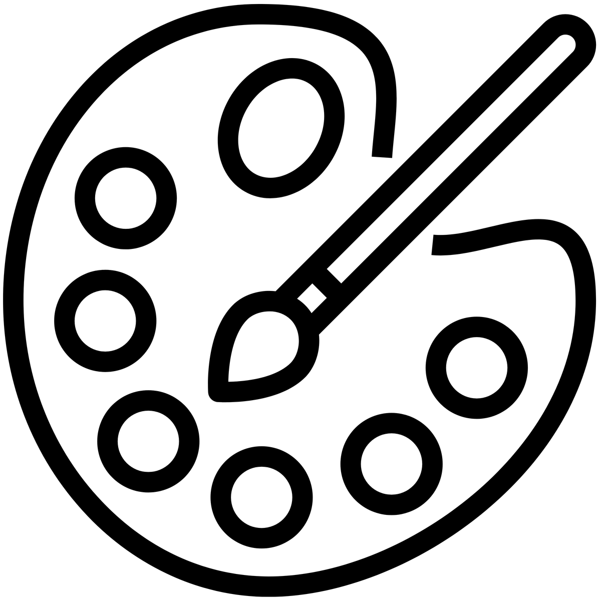 Paint palette and brush icon