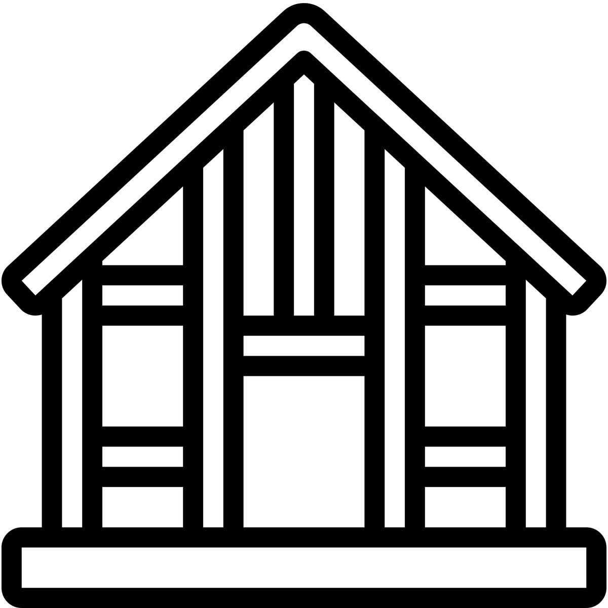 Post-frame building structure icon