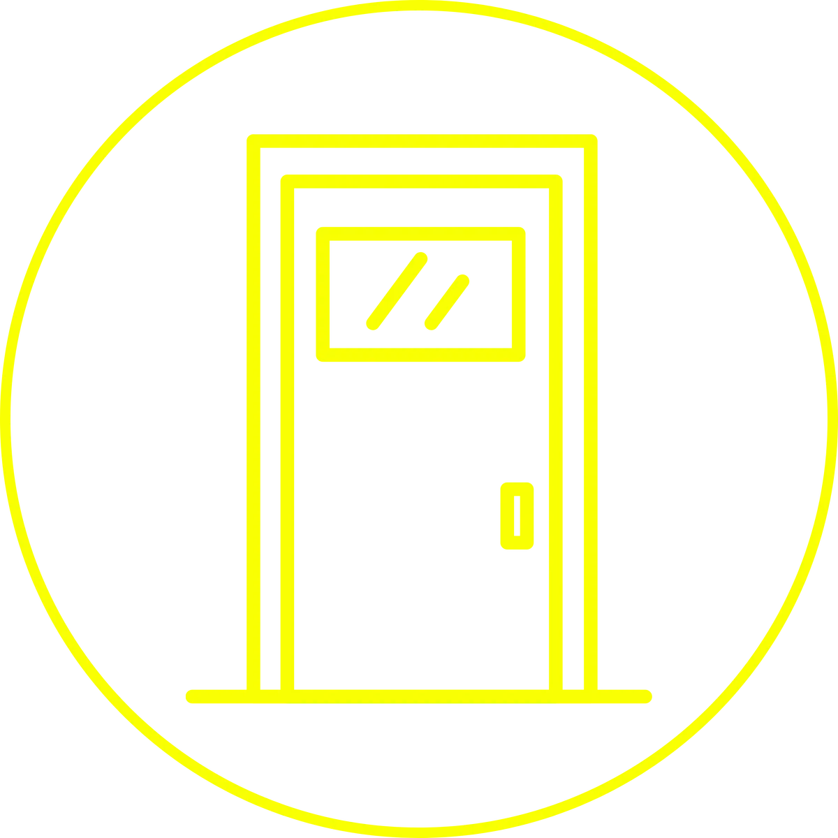 Entry door with a window icon