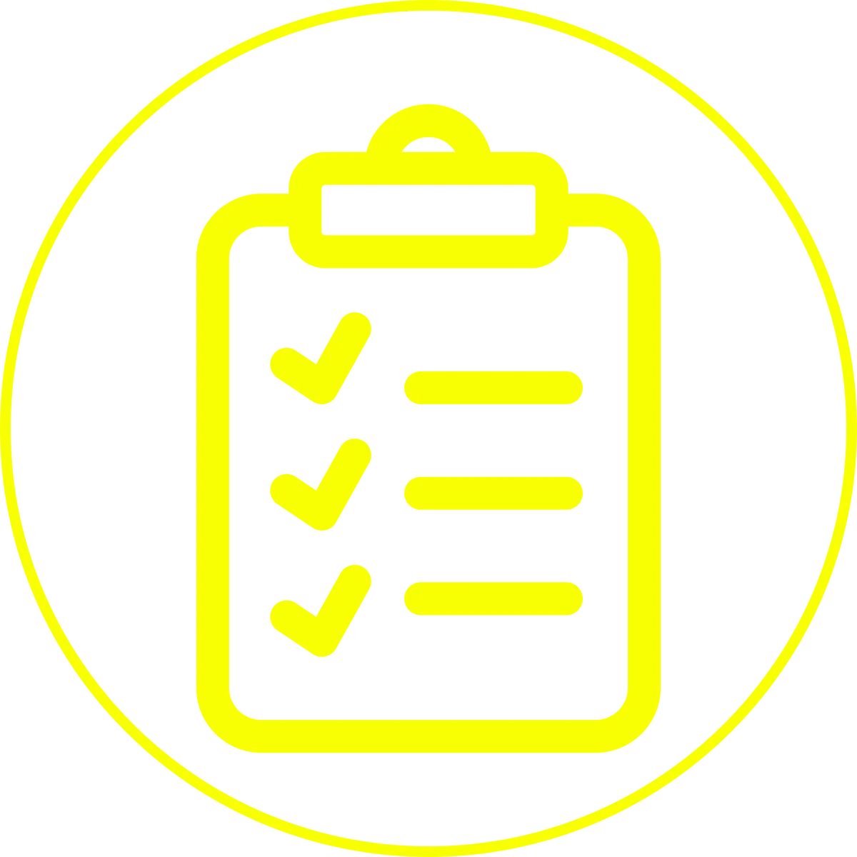 Project planning checklist icon