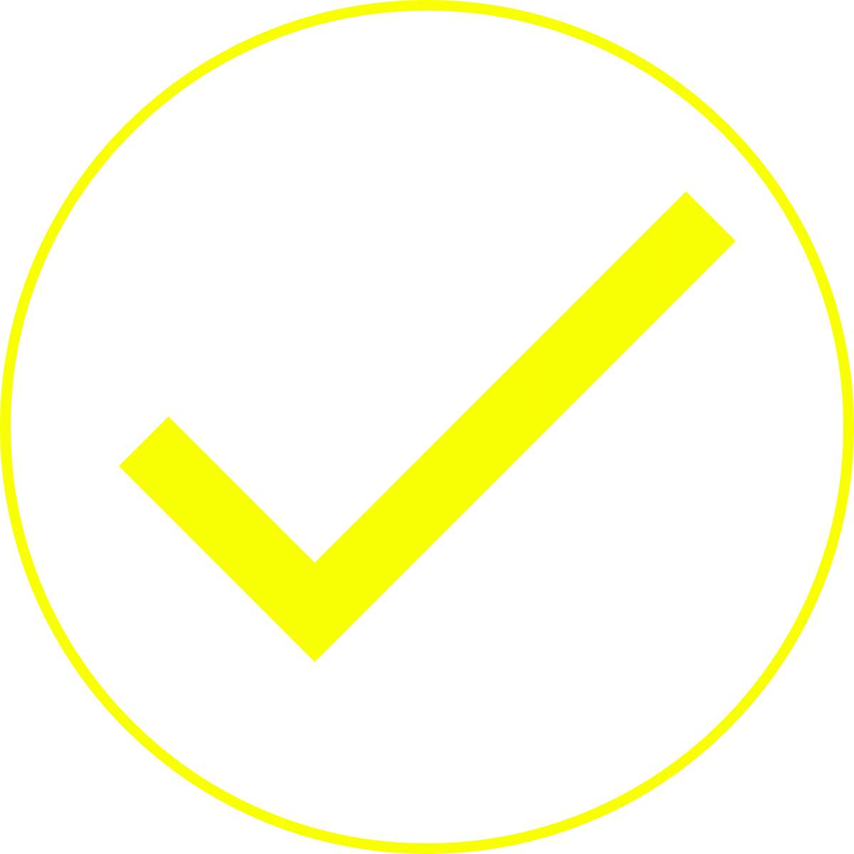 Project completion check mark