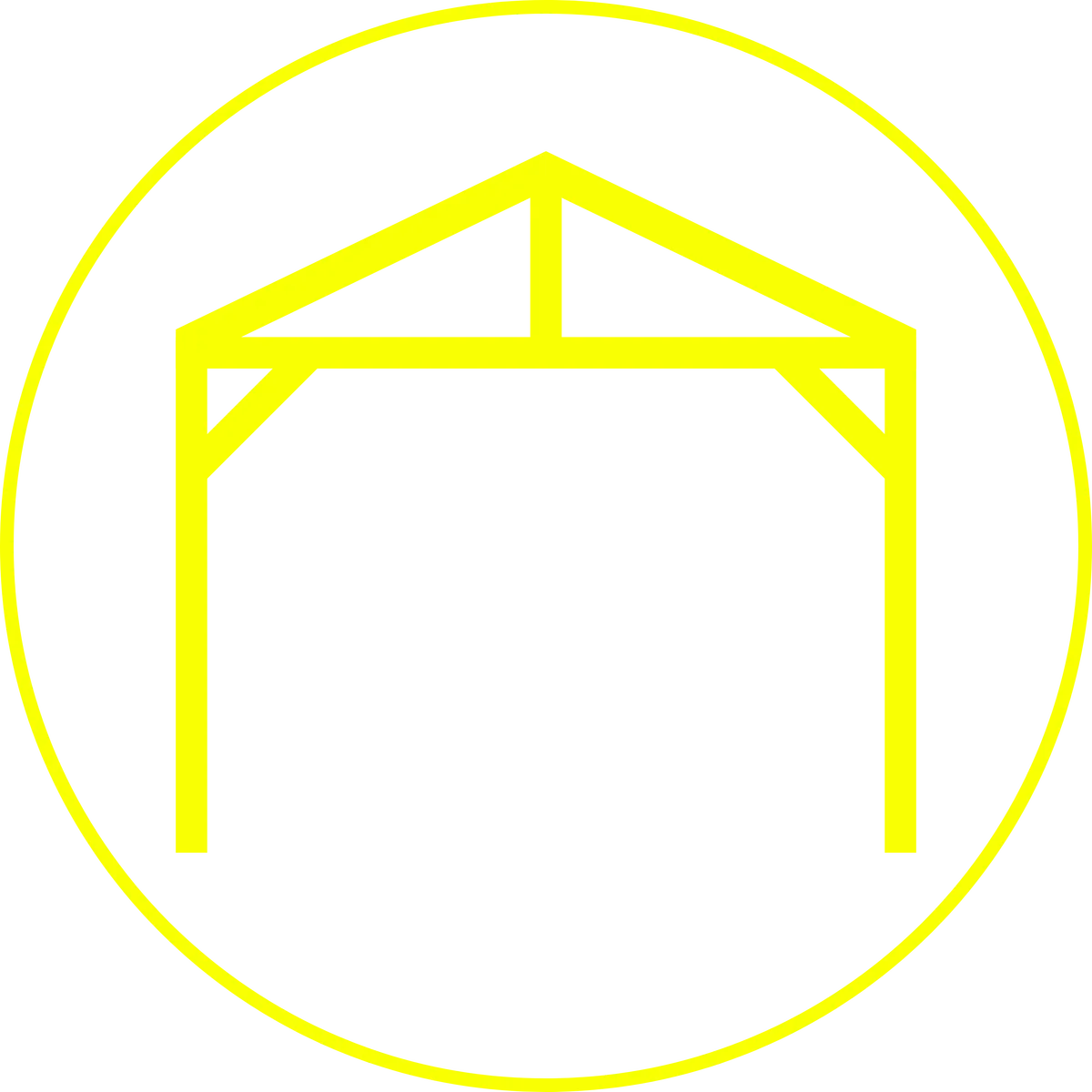 Post-frame roof truss and columns icon